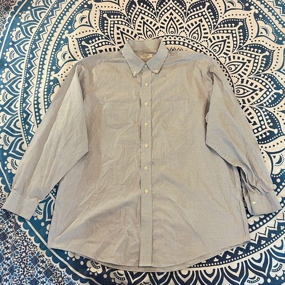 Brooks Brothers Other - BROOKS BROTHERS 346 NECK SIZE 17 34/35 BLUE WHITE CHECK PLAID SEERSUCKER EUC 201